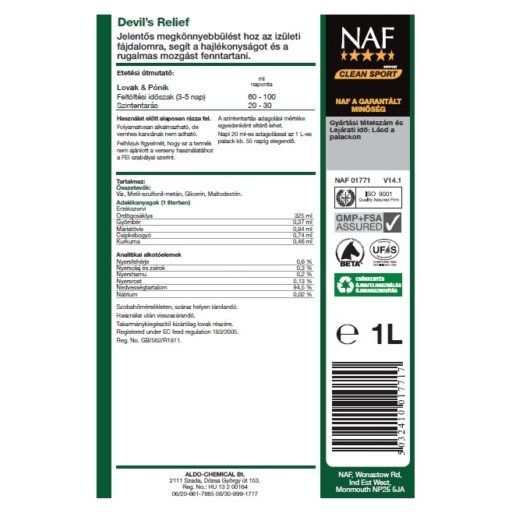 NAF DEVIL'S RELIEF, ÍZÜLETVÉDŐ FOLYADÉK 1 LITER