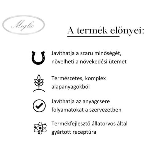 MEGLIO HOOF DOCTOR SZARUTÁMOGATÓ GYÓGYNÖVÉNYTONIK LOVAKNAK BIOTINNAL 500ml